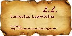 Lenkovics Leopoldina névjegykártya